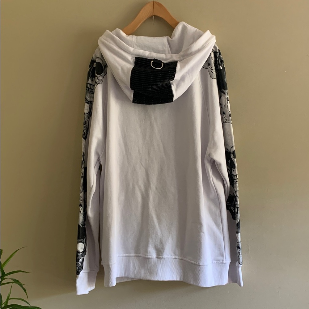 PHILIPP PLEIN White Hoodie with Skull Design - Size: 3XL - Picture 3 of 10